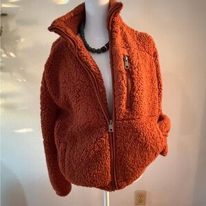 Love Tree Rust Teddy Jacket